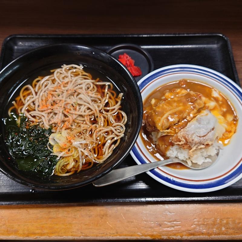 ミニカレーかつ丼セット(名代 富士そば 柏店)