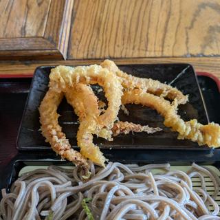 ゲソ天ざるそば（大盛）(そば処えびす )