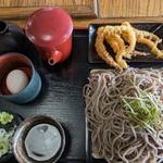 ゲソ天ざるそば（大盛）