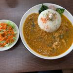チキンカレー+キーマカレー