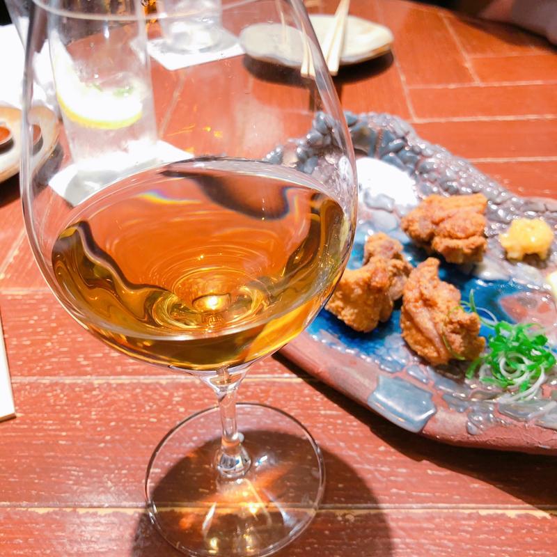 オレンジワイン(炭火焼き鳥 鴨尽)