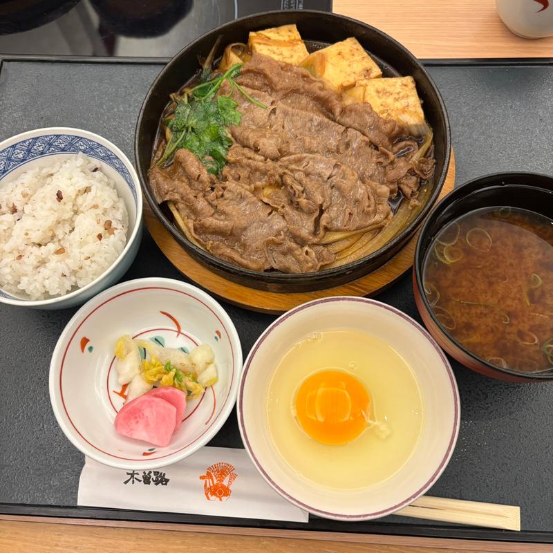 すき焼き定食(木曽路 名駅IMAIビル店 （キソジ）)