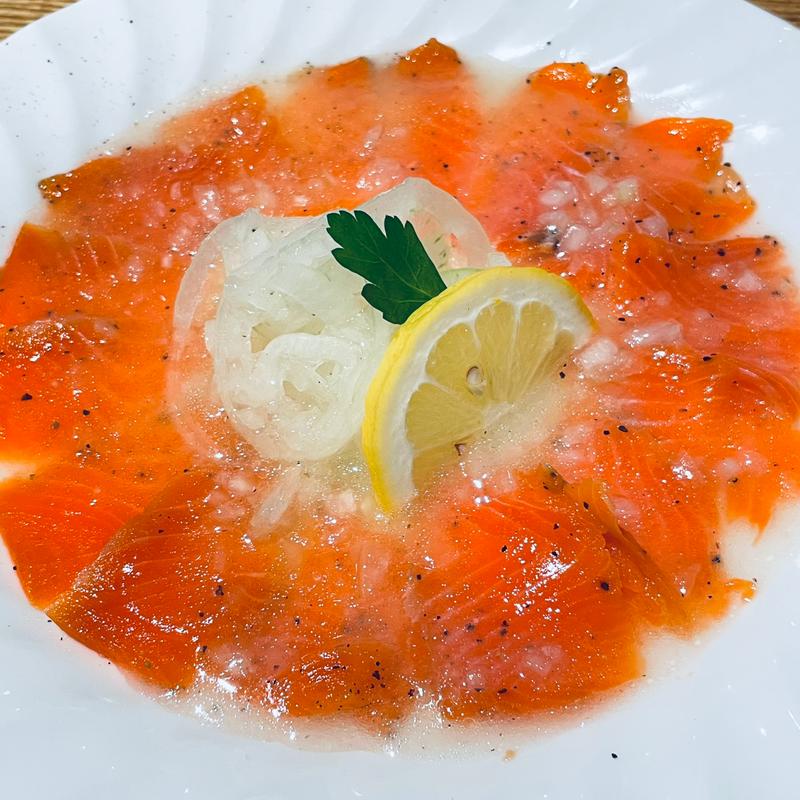 サーモンのカルパッチョ(シアトル・レストラン)