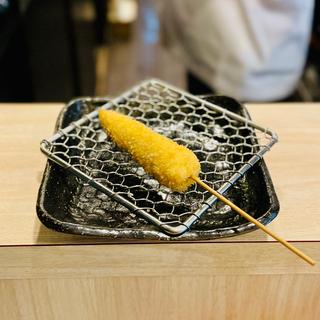 旬の特選串揚げ〆山形そばのコース　ヤングコーン(和食と串揚げ 六角亭 （ろっかくてい）)