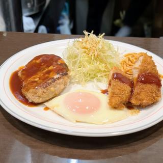 ハンバーグ＆チキンカツ(ハンバーグの店 ベア)