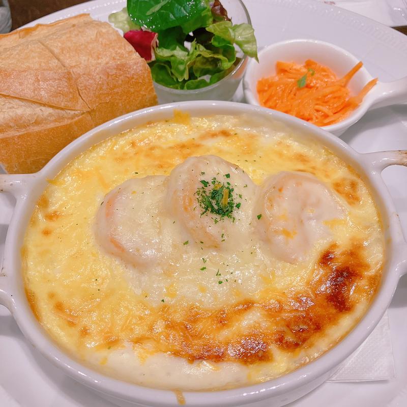 大海老と4種チーズのグラタン(cafe aux bacchanales（オーバカナル） 渋谷店)