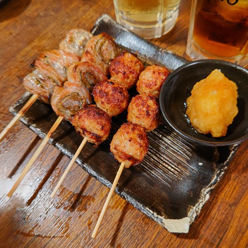 豚梅しそ巻き・塩つくね(のげちゃん)