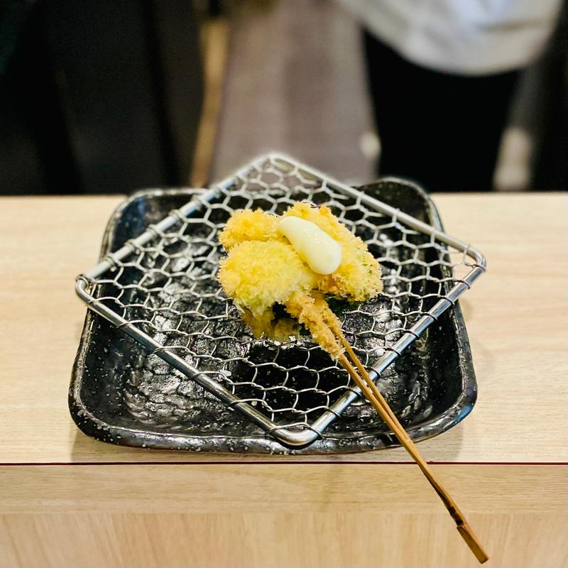 旬の特選串揚げ〆山形そばのコース　ブロッコリー(和食と串揚げ 六角亭 （ろっかくてい）)