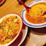サイカラーメン（小）天津飯セット