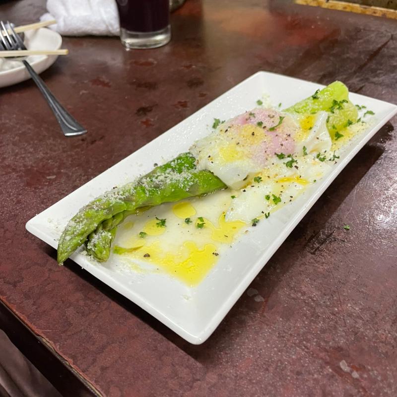 太アスパラ＆目玉焼(裏ヒロヤ （裏HIROYA）)