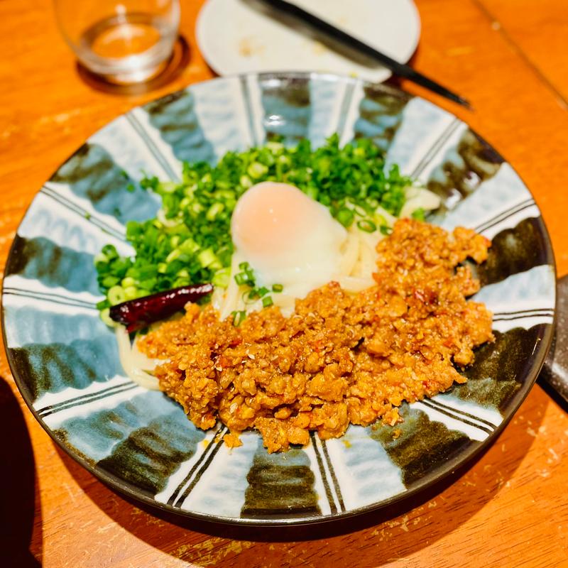 汁なし坦々うどん(和光 日本酒バル まいかけ)