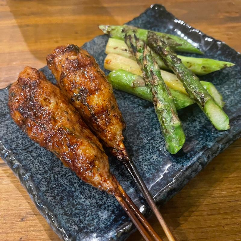 つくね・アスパラ(焼鳥くいものや　鳥処)