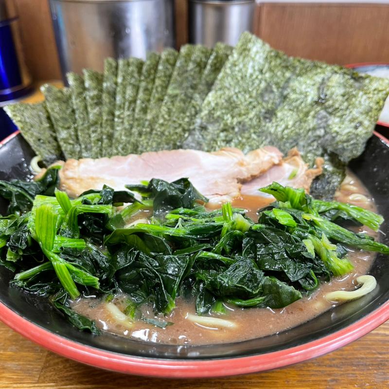のりほうれん草ラーメン大　のり5枚(麺家 紫極)