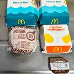 フィレオフィッシュ、ハンバーガー、チキンナゲット(マクドナルド 曳舟店)