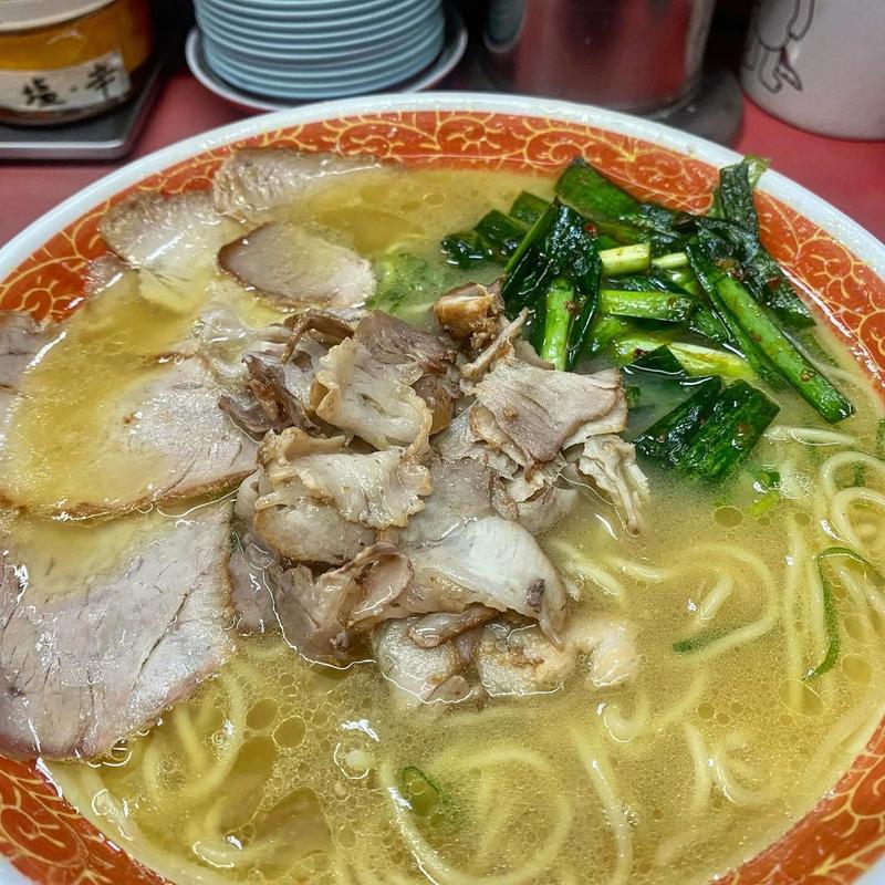 チャーシューメン 大 切りおとしチャーシュー ニラキムチ(中華そば 天天有 一乗寺本店)