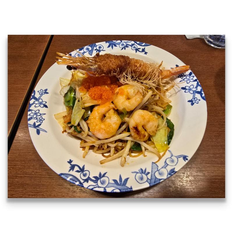 海老出汁焼きそば カダイフ揚げ付き(バーミヤン 船橋本中山店)