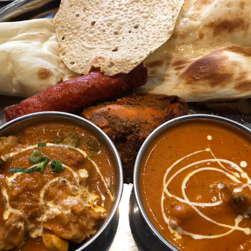 ナマステセットランチ(カレー2種類ライスナンタンドリチキンサラダドリンク)(アジアンダイニング＆バーSITA 学芸大学店)