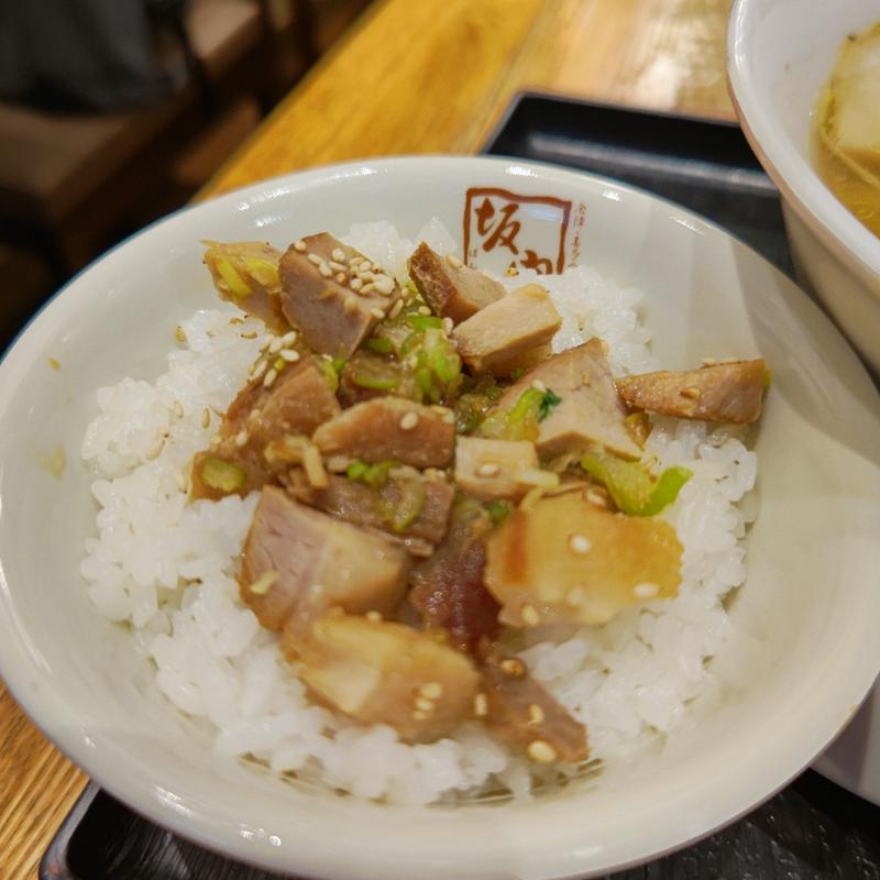 ミニわさび醤油の焼豚ご飯(喜多方ラーメン 坂内 石川町店)