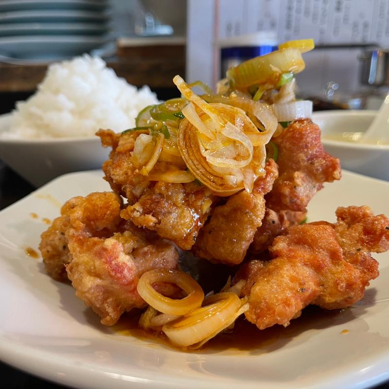 ユーリンチー定食　大盛り(ちょもらんま酒場 西荻窪)