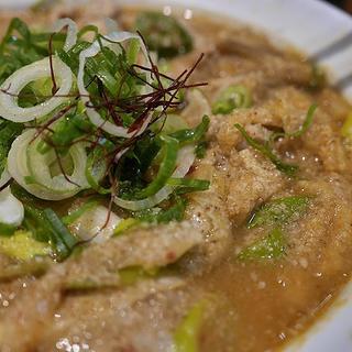 豚バラの旨辛みそうどん(空飛ぶうどん やまぶき家)