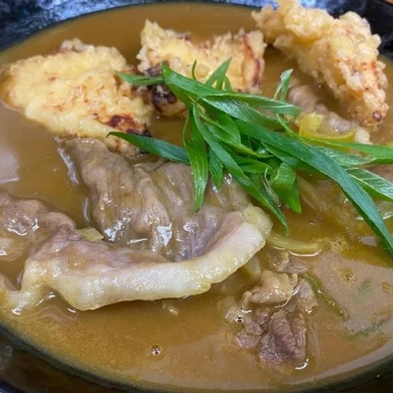 鶏天カレーうどん(手打ちうどん 紅屋)