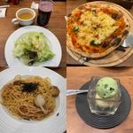 ホタテベーコン醤油パスタ、マルゲリータほか(オリーブの丘 保塚店)