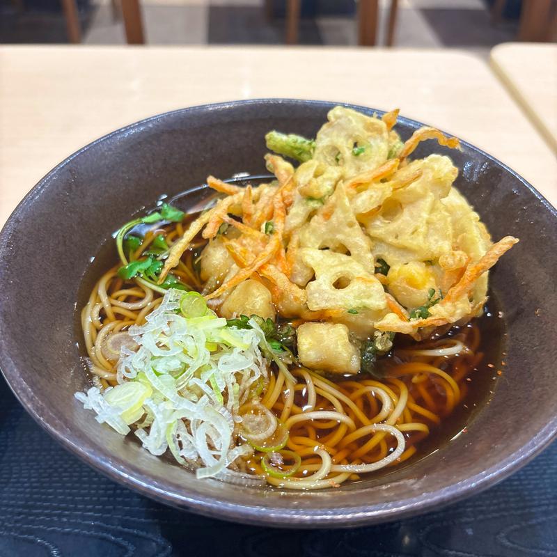 ほたてと春菊のかきあげそば(ゆで太郎 もつ次郎上尾平塚店)