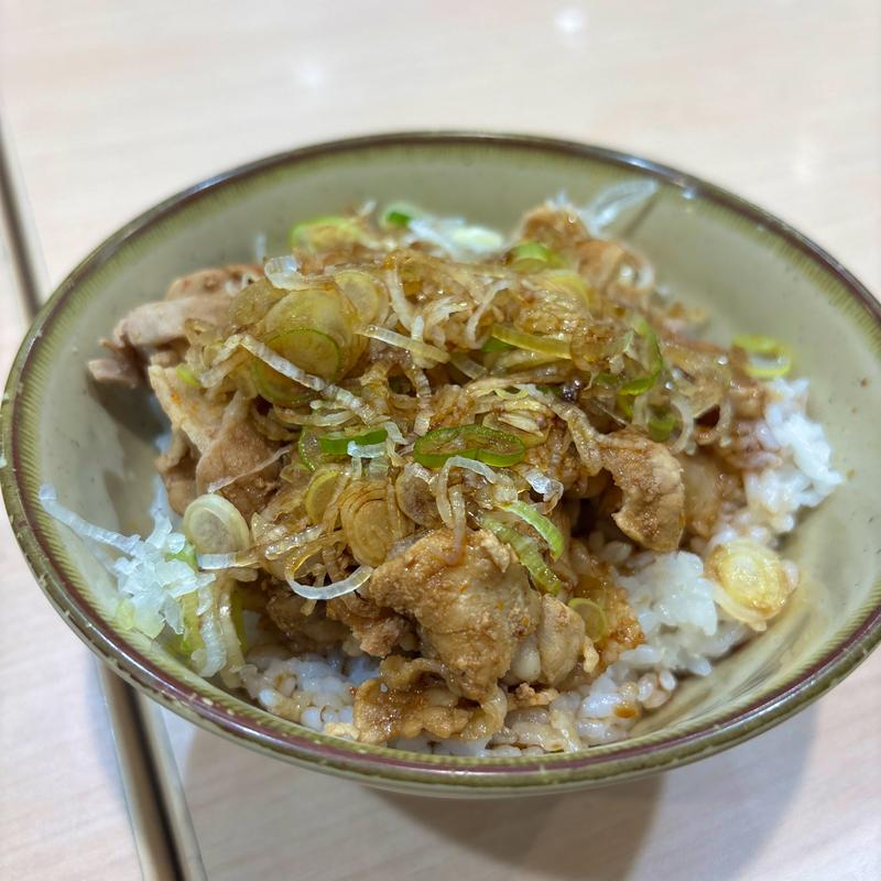 ミニ薬味ねぎ豚丼(ゆで太郎 もつ次郎上尾平塚店)