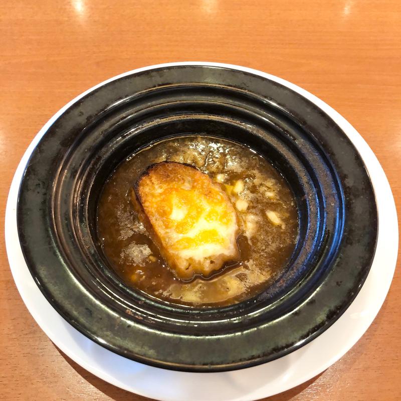 オニオングラタンスープ〜淡路産たまねぎ使用(デニーズ 川口元郷店)