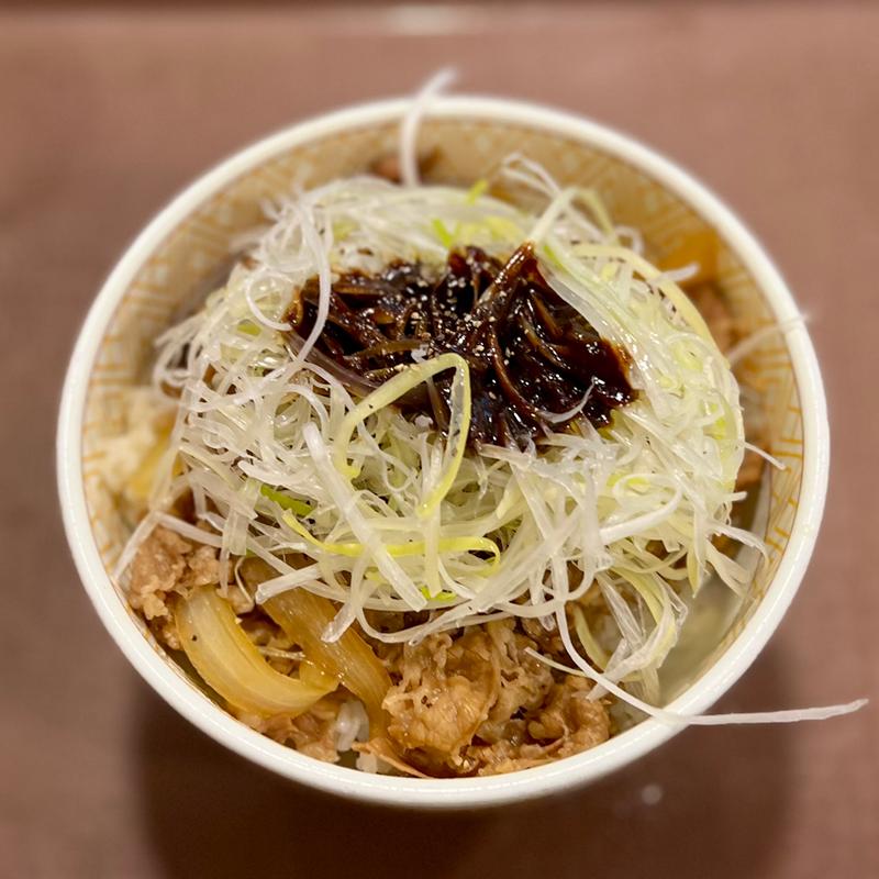 黒だれ白髪ねぎ牛丼(すき家 札幌ポールタウン店)