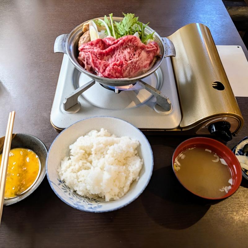 近江牛すき焼き定食(和牛処やまだいら)