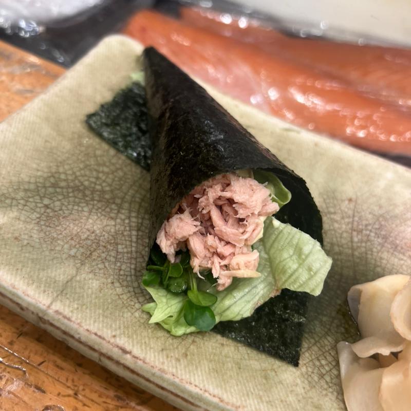 シーチキンの手巻き寿司(千成寿司本店)
