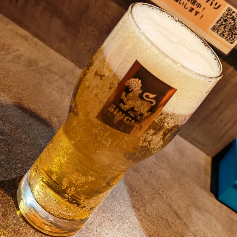 ドラフトシンハービール(アジアン大衆酒場 ワルンバリ(Warung Bali))