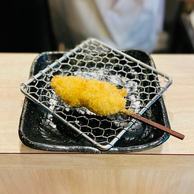 旬の特選串揚げ〆山形そばのコース　牡蠣(和食と串揚げ 六角亭 （ろっかくてい）)