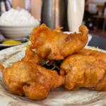 鶏唐揚げ定食　大盛り