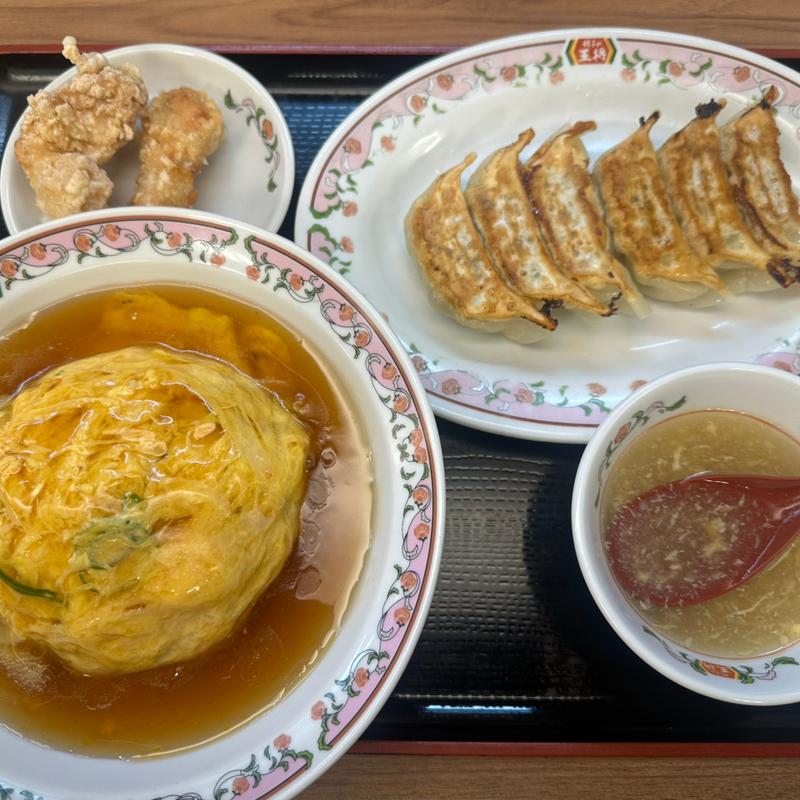 天津飯セット(餃子の王将 南森町店)