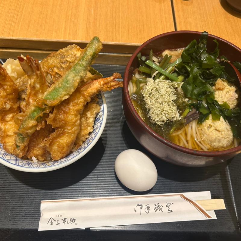 鶏つくね稲庭うどん(温)と半之助めし(稲庭うどんとめし 金子半之助 コレド室町店 )