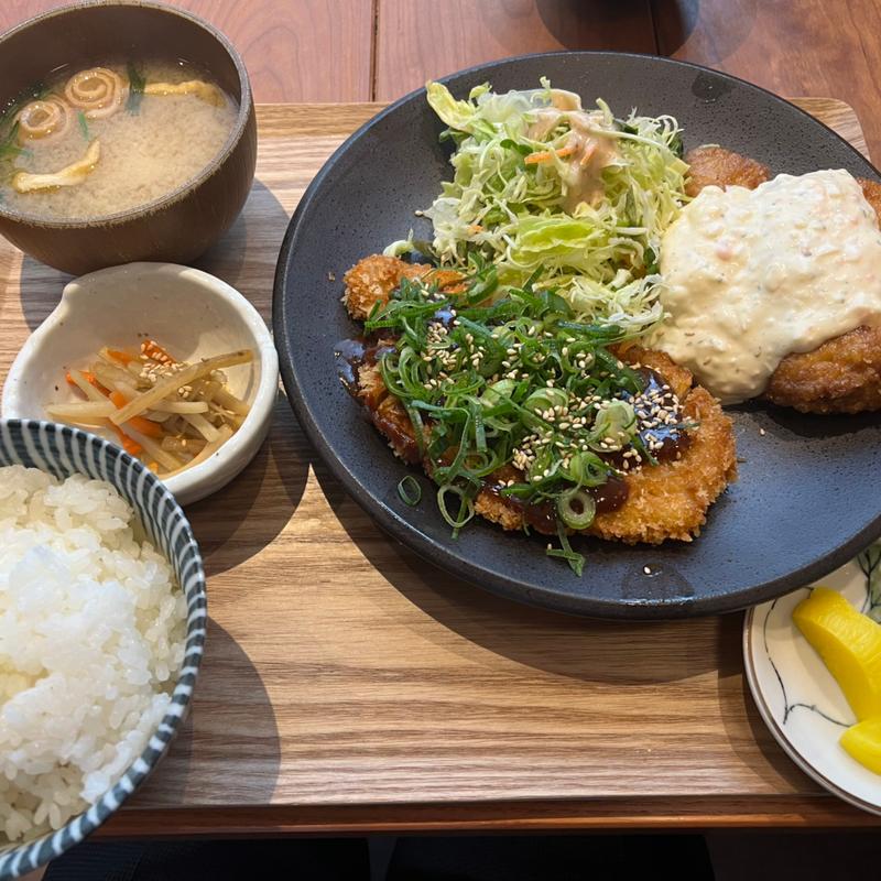 味噌カツ&チキン南蛮定食(かつ家 （かつや）)