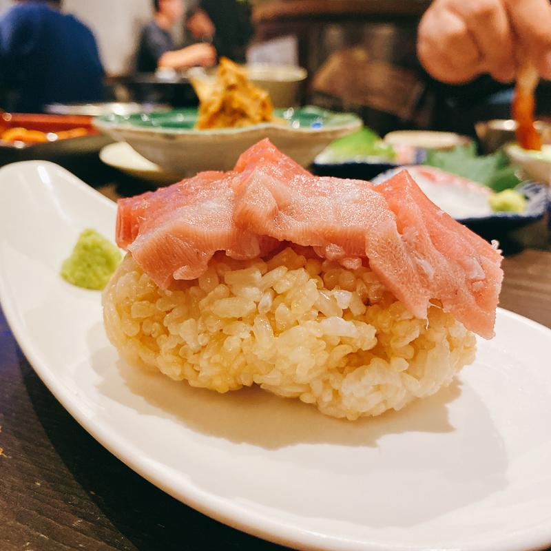 生本マグロ江戸握り(江戸天ぷら屋台 十六文)