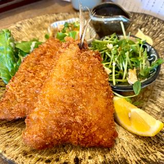 アジフライ定食(土鍋ごはん 米三 西麻布店)