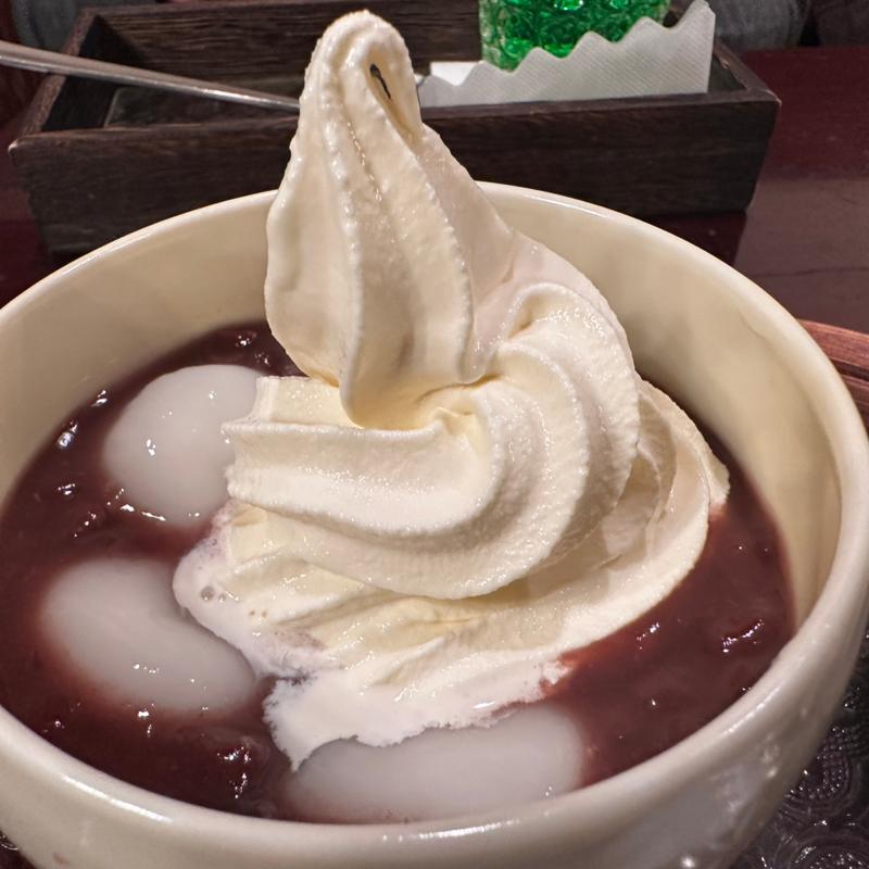 ソフトクリームあんみつ(あづま家)