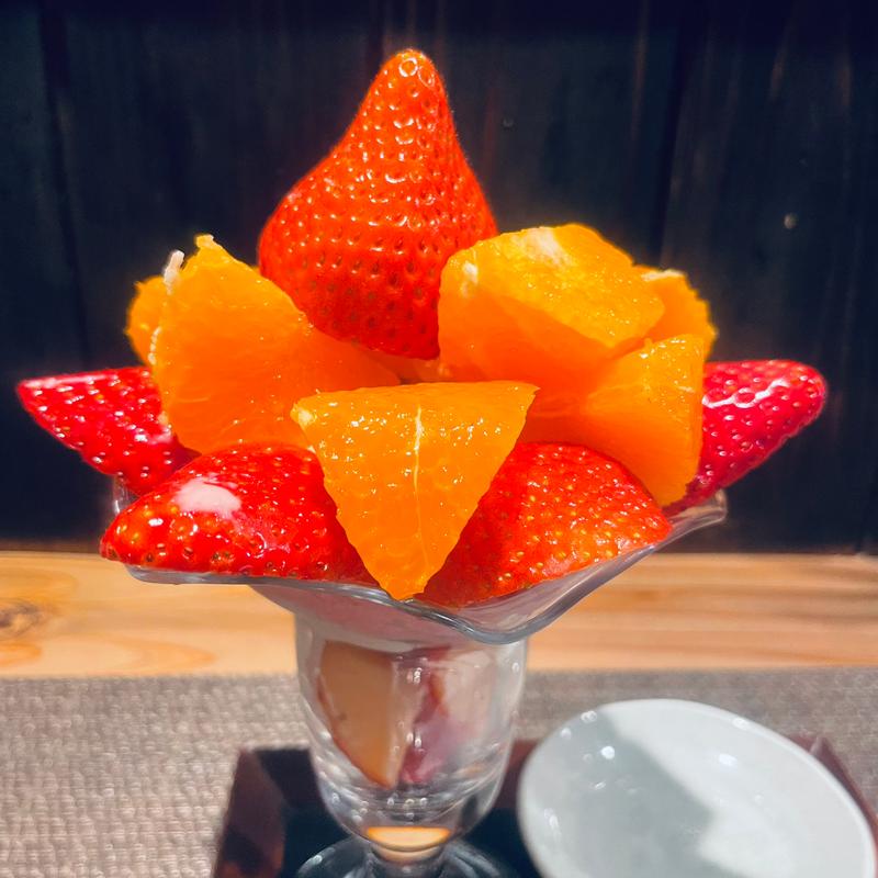 せとか、甘平、いちごのパフェ(蔵カフェ 草風庵)