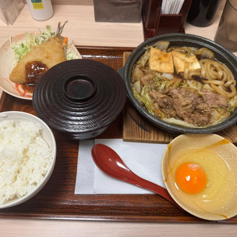 すき焼き定食(やよい軒 新宿明治通り店)