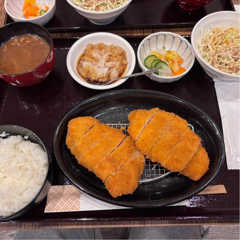 チキンカツ定食おろしポン酢(とんかつ処たけ家 とんとん)