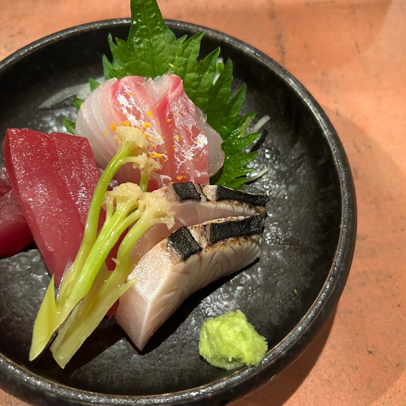 刺身三点盛り(食堂ペリカノ)