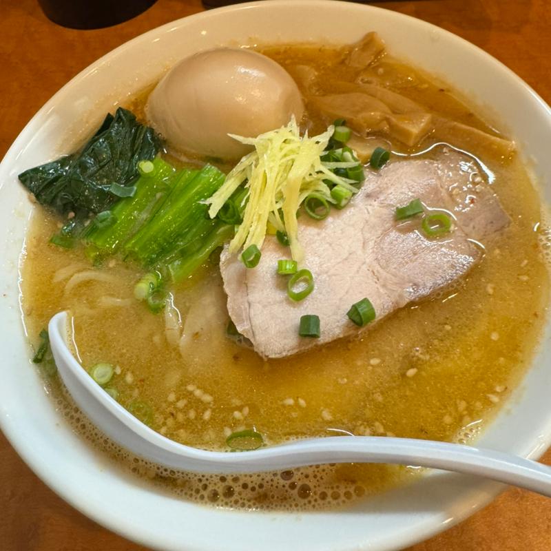 鯛煮干しの味噌らーめん(麺増し 味玉)(麺処ゆきち)