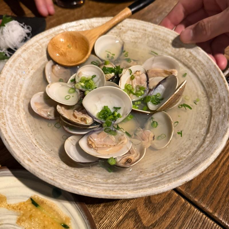 蛤の酒蒸し(義丸)