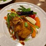 紅ずわい蟹のクリームコロッケ トマトソース添え