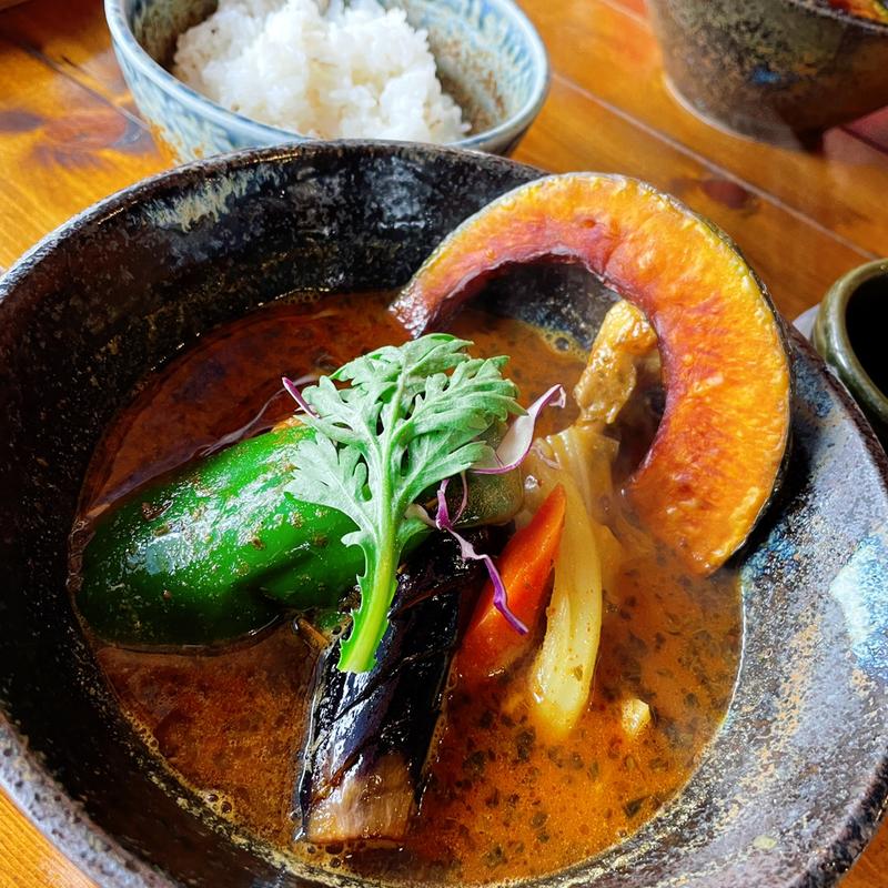 空色　かぼちゃトッピング(スープカリー藍色)