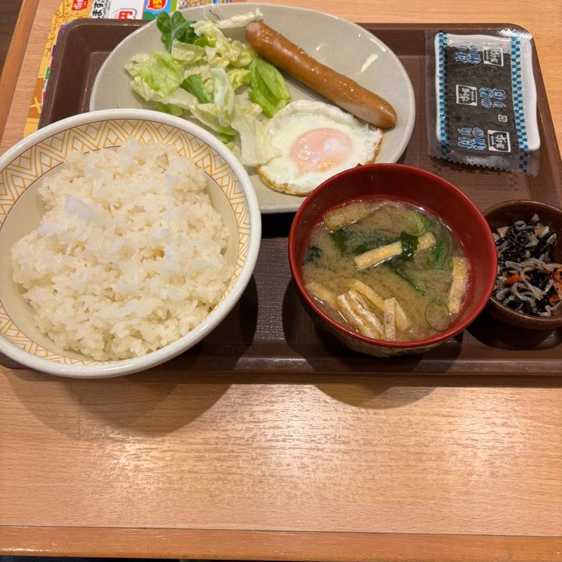 ソーセージエッグ朝食(すき家 1国岡崎栄町店 )